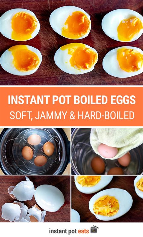 Instant Pot Boiled Eggs (Soft-Boiled, Jammy & Hard-Boiled)