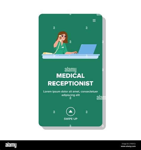 Hospital Medical Receptionist Vector Stock Vector Image And Art Alamy