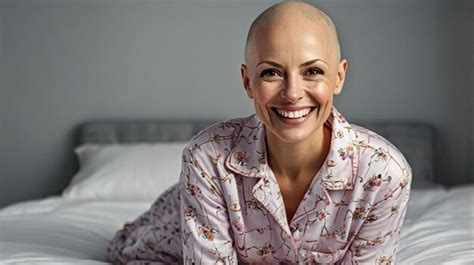 Bald Woman Battling Breast Cancer Premium AI Generated Image