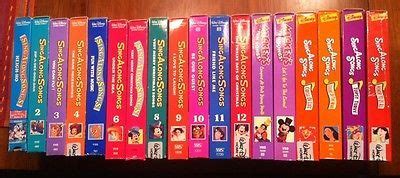 Disney Sing Along 17 VHS Tapes