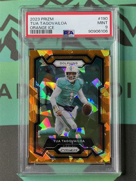 2023 Panini Prizm Tua Tagovailoa Orange Ice 190 PSA 9 Mint Dolphins EBay