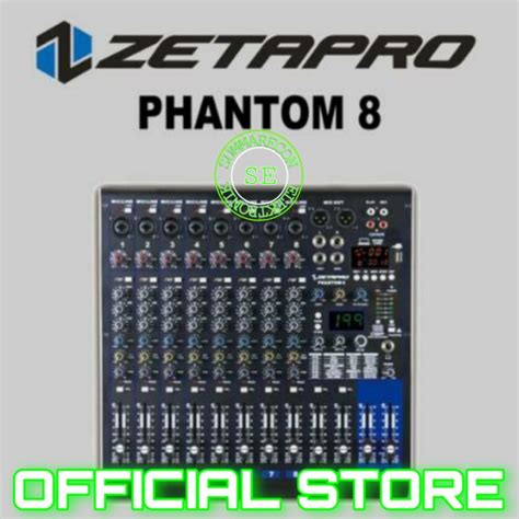 Jual Mixer Audio 8 Channel Original Zetapro Phantom 8 Bluetooth Usb Pc