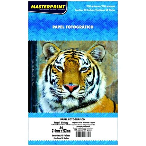 Papel Fotográfico A4 Matte 108g m2 Fosco C 100 Folhas Masterprint Lupel