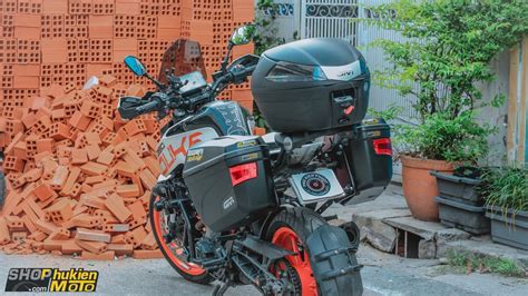 Thùng GIVI cho xe KTM Duke 250 390 Thùng sau xe KTM Thùng đôi xe