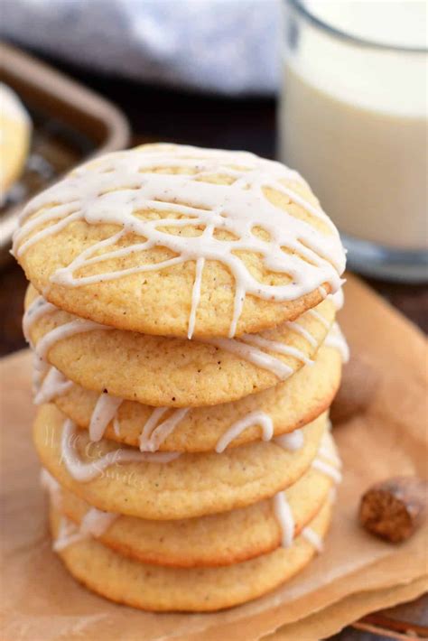 Eggnog Cookies With Eggnog Icing