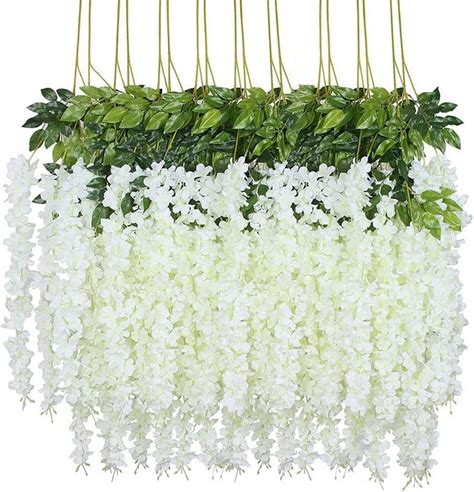 18 Pack Wisteria Flower Vines Garland 3 75 Feet Artificial