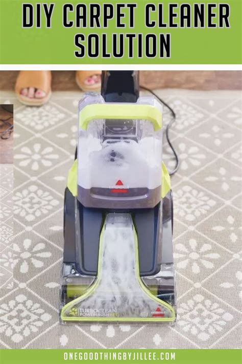 A Carpet Cleaner With The Words Diy Carpet Cleaner Solution On Its Side