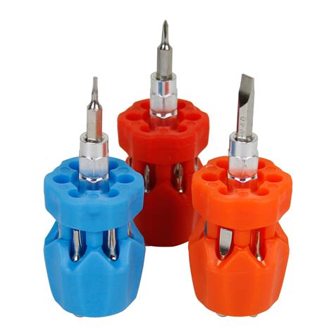 TC Sportline KU 20003 3 Piece 7 In 1 Stubby Multi Bit Drivers Pocket