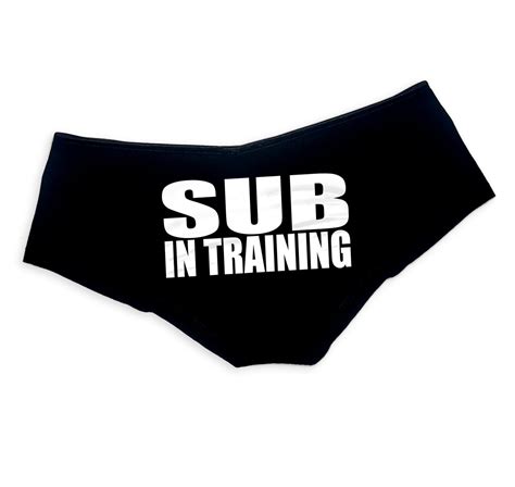 Sub In Training Panties Bdsm Collared Submissive Panties Booty Funny Bachelorette T Booty