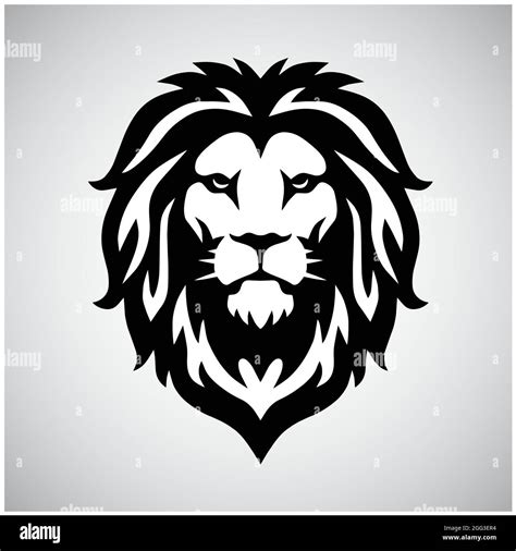 Lion Head Logo Vector Template Illustration Design Icon Stock Vector