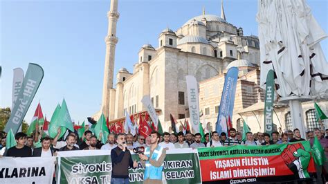 Stanbul Da Sivil Toplum Kurulu Lar Ndan Filistinlilere Destek G Sterisi