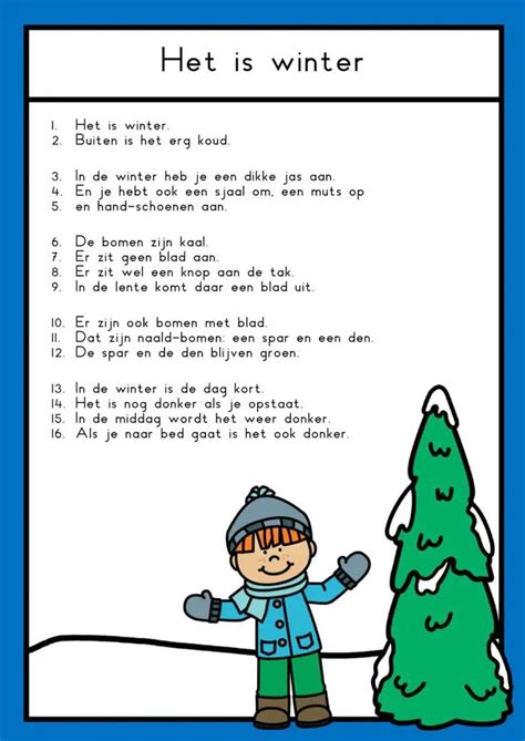 Thema Winter Leesteksten Klas Van Juf Linda De Leerjaar Lezen