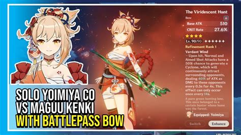 Solo Yoimiya C0 VS Maguu Kenki With Battlepass Bow Virisdescent Hunt