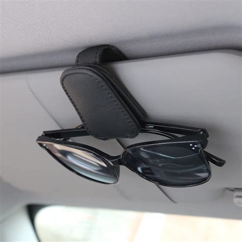 Finegood 2 Pack Glasses Holders For Car Sun Visor Sunglasses Eyeglasses Mount With