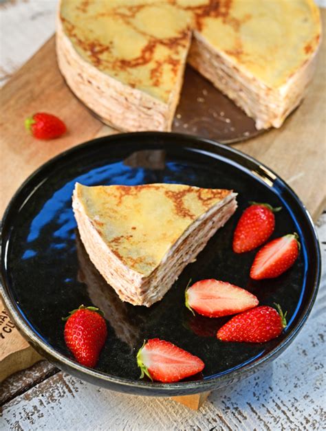 Gâteau de crêpes aux fraises Fraises de France