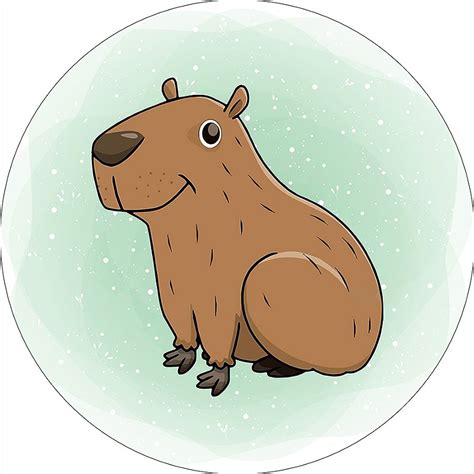 Painel De Festa Redondo 1 50x1 50 Capivara Cute 043 Via Cores