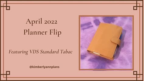 APRIL 2022 PLANNER FLIP FEATURING VDS STANDARD YouTube