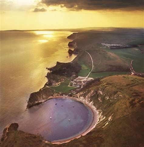 Prints Of Aerial Image Of Lulworth Cove A Natural Landform Harbour