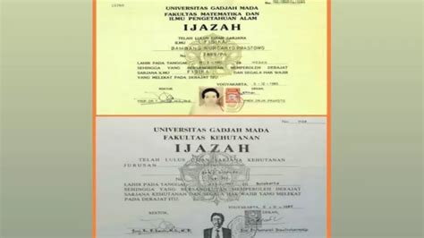 UGM Ijazah Presiden Jokowi Asli Lulus Fakultas Kehutanan Tahun 1985