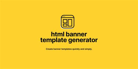 Html Banner Template Generator Figma Community