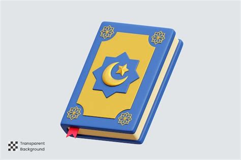 Premium PSD Quran Book 3d Illustrations