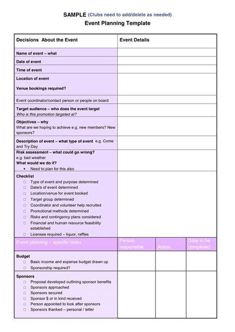 Event Planning Template Download Free Documents For Pdf Word And Excel