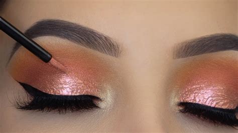 Easy Soft Rose Gold Eye Makeup Tutorial Youtube