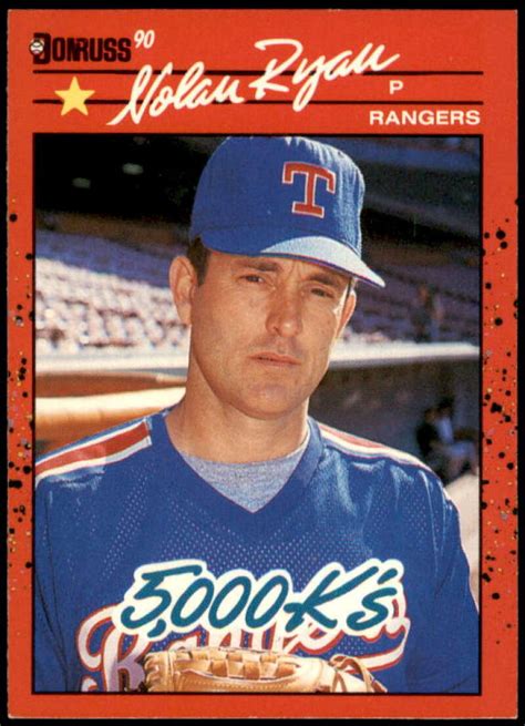 Nolan Ryan 5000kcor Card 1990 Donruss 659