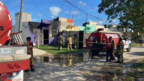 Se Incendia Vivienda En El Fraccionamiento Azul Bonampak De Canc N Video