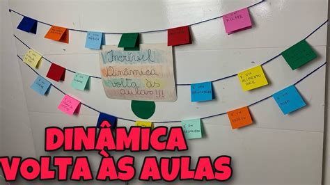 INCRÍVEL DINÂMICA VOLTA ÀS AULAS 2023 YouTube