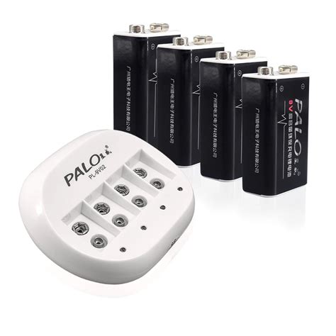 PALO 9V Li ion şarj edilebilir pil 600mAh LED akıllı 9V pil şarj