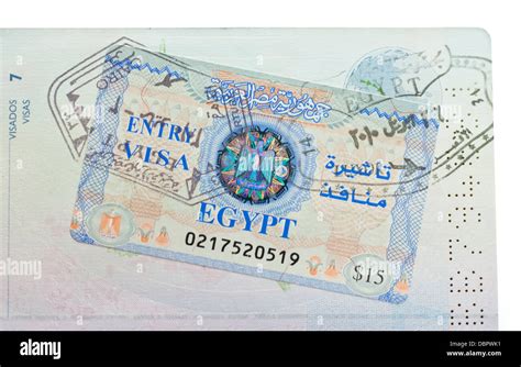 Passport Visa Stamp In Egypt Hi Res Stock Photography And Images Alamy