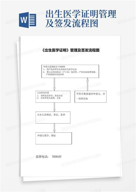 出生医学证明管理及签发流程图word模板下载编号qvykvarv熊猫办公