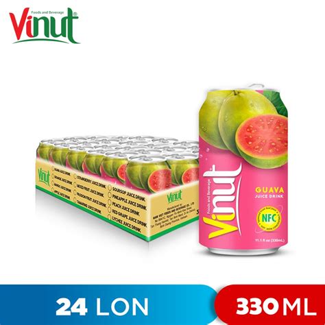 Th Ng Lon N C P I Guava Juice Drink Vinut Ml Shopee Vi T Nam