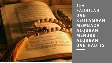 Baca Hadits Keutamaan Membaca Alquran Aamirah Murottal Quran