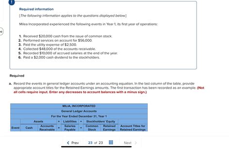 Solved Required A Record The Events In General Ledger Accounts