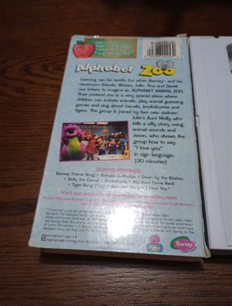 Barney Barneys Alphabet Zoo Vhs 2000 Grelly Usa