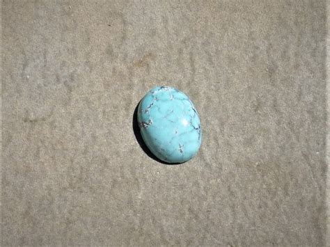 Natural Hand Cut Mottled Light Blue Turquoise Cabochon Lander Co Nv