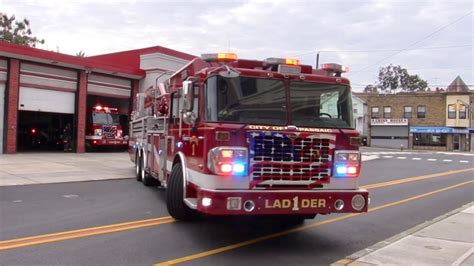 Passaic Nj Fire Department Ladder And Engine Responding Camera