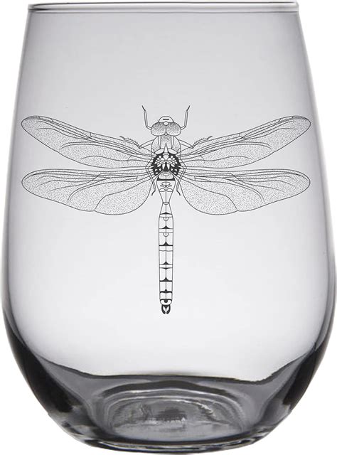 Dragonfly Stemless Wine Glass Dragonfly T Dragonfly