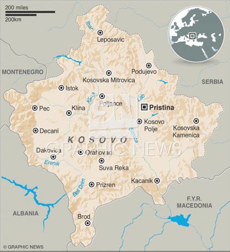 Kosovo Infographic Infographic Map Kosovo