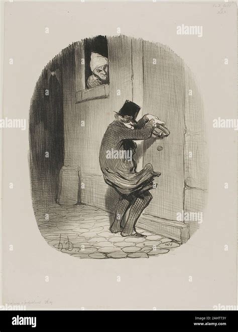 Honoré Victorin Daumier Past Midnight plate 19 from Locataires et