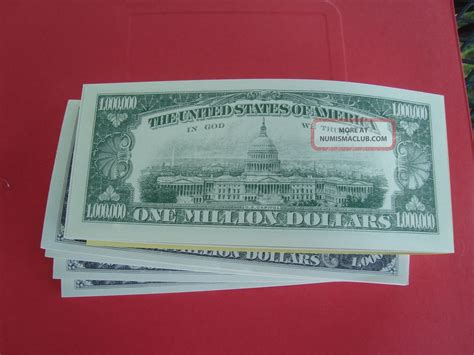 100 One Million Dollar Bills 100 Bill Pack Fake Play Novelty Money