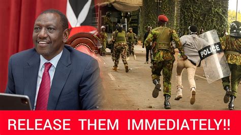 Breaking News Ruto Orders All Gen Z Arrested During Maandamano To Be