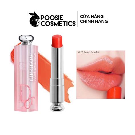 Bản mới 2021 Son Dưỡng Dior Addict Lip Glow 025 Seoul Scarlet