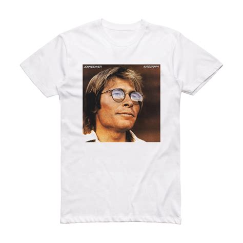 John Denver Autograph Album Cover T-Shirt White – ALBUM COVER T-SHIRTS