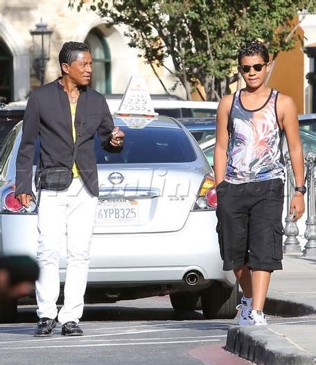 Jermaine Jackson With His Son Jermajesty At The Commons In Calabasas Jermajesty Jackson Photo