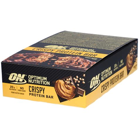 Optimum Nutrition Crispy Protein Bar Peanut Butter 10x65 G Shop Apotheke