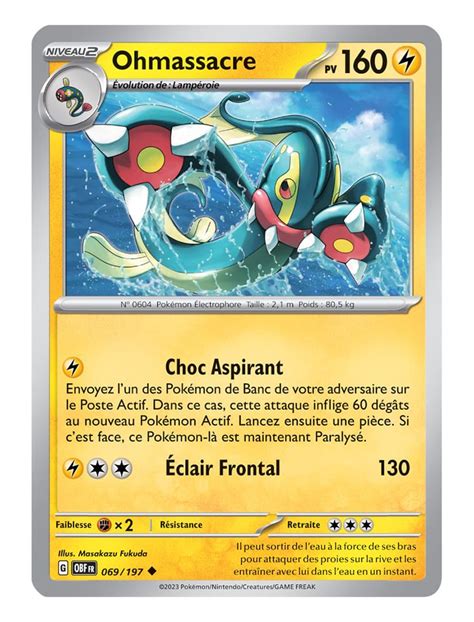 FR Pokémon Carte EV03 069 197 Ohmassacre