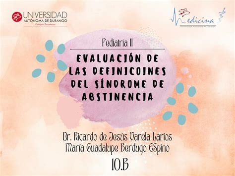 S Ndrome De Abstinencia Neonatal Lupita Berdugo Udocz